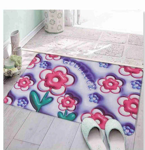 High Quality Mat Flower Soft Diatom 3d Mud Floor Rug/Mat