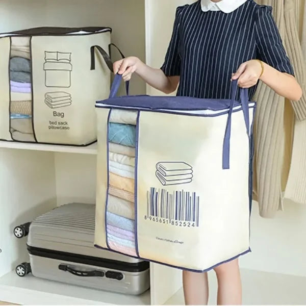Large  Portable Clothes Storage Bag Clothing Organizer
