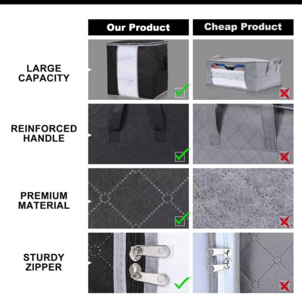Large  Portable Clothes Storage Bag Clothing Organizer